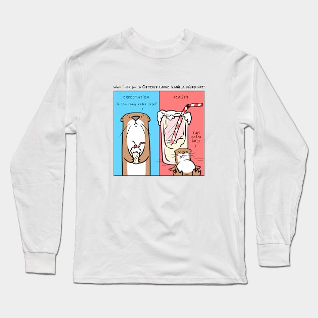 Milkshake Long Sleeve T-Shirt by Otterlyalice